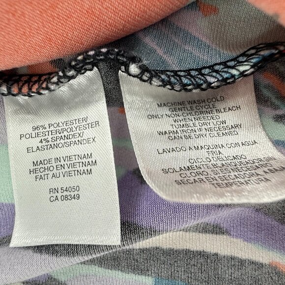 Jones Studio Dress Medium Flutter Sleeves Abstract Print V-Neck Stretchy - Picture 7 of 12